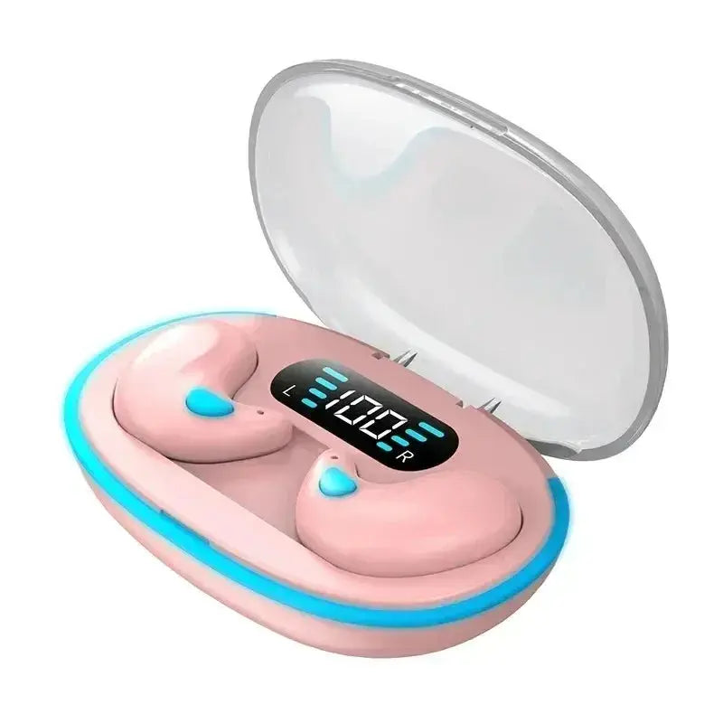 Sleeping Earbuds Wireless Mini Headphones For Work TWS Bluetooth Earphone Stereo Hidden Headsets with Mic HD Call Waterproof X55 Klick & Snap