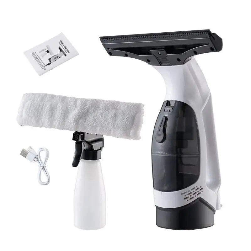 Multifunctional Electric Cordless Window Cleaner Machine White Cordless Rechargeable Automatic Portable Glass Cleaner Tools Klick & Snap
