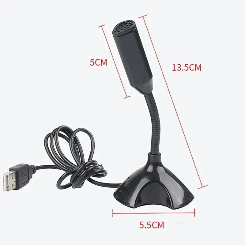 USB Microphone For Laptop And Computers Adjustable Studio Singing Gaming Streaming Mikrofon Stand Mic With Holder Desktop Klick & Snap