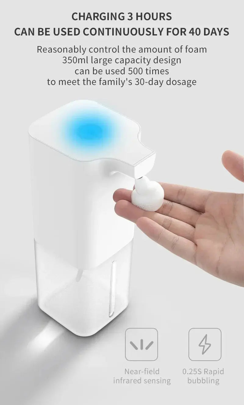 Automatic Foaming Soap Dispenser Touchless Induction Hand Washer Smart Soap Dispenser for Home Hotel Bathroom Klick & Snap