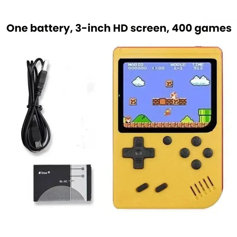 Retro Classic Handheld Game Console 400 Games Rechargeable Portable Mini Game Player Support TV Connection Kids Birthday Gift Klick & Snap