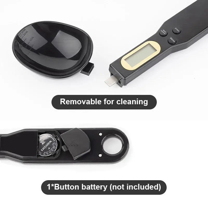 500g/0.1g Weight Measuring Spoon Portable LCD Digital Kitchen Scale Electronic Food Measuring Spoon Scale Kitchen Tool for Food Klick & Snap