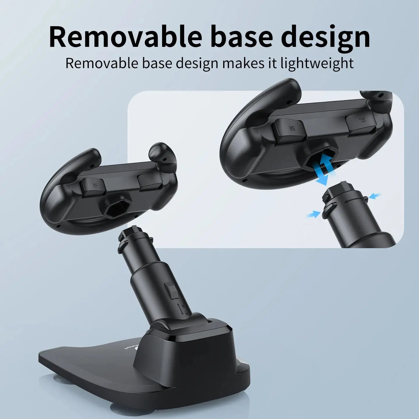 HONCAM Universal Racing Wheel Stand for Switch & Switch2 Joycon Game Wheel Controller with Secure Suction Cup Base for NS2 Acces Klick & Snap
