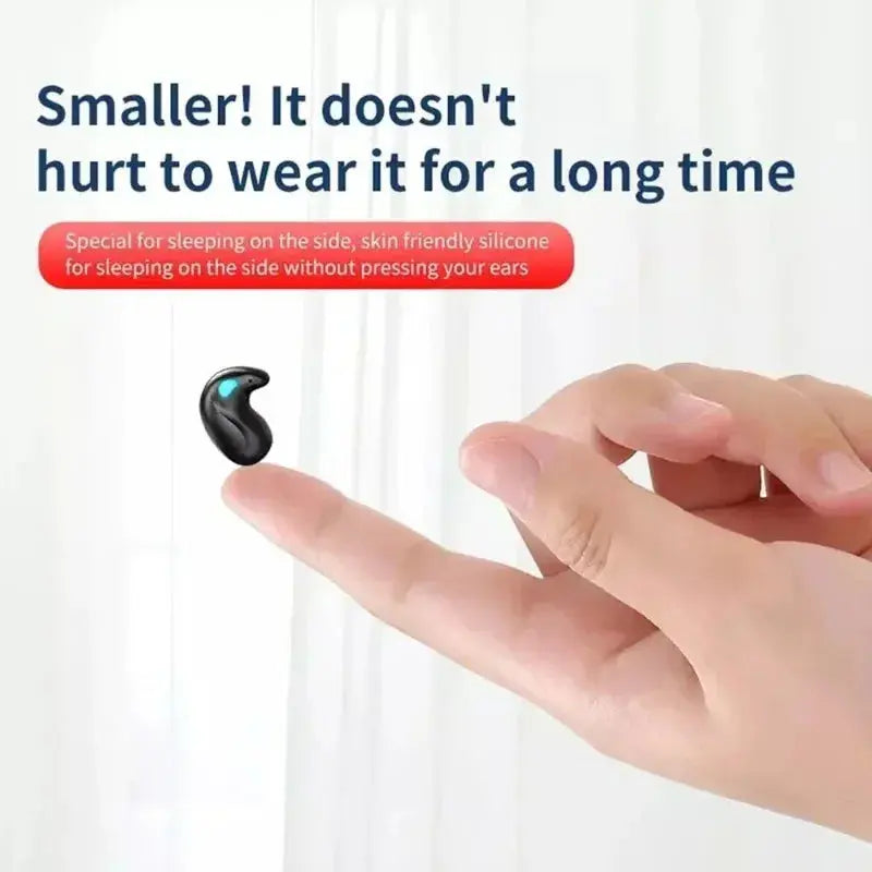 Sleeping Earbuds Wireless Mini Headphones For Work TWS Bluetooth Earphone Stereo Hidden Headsets with Mic HD Call Waterproof X55 Klick & Snap