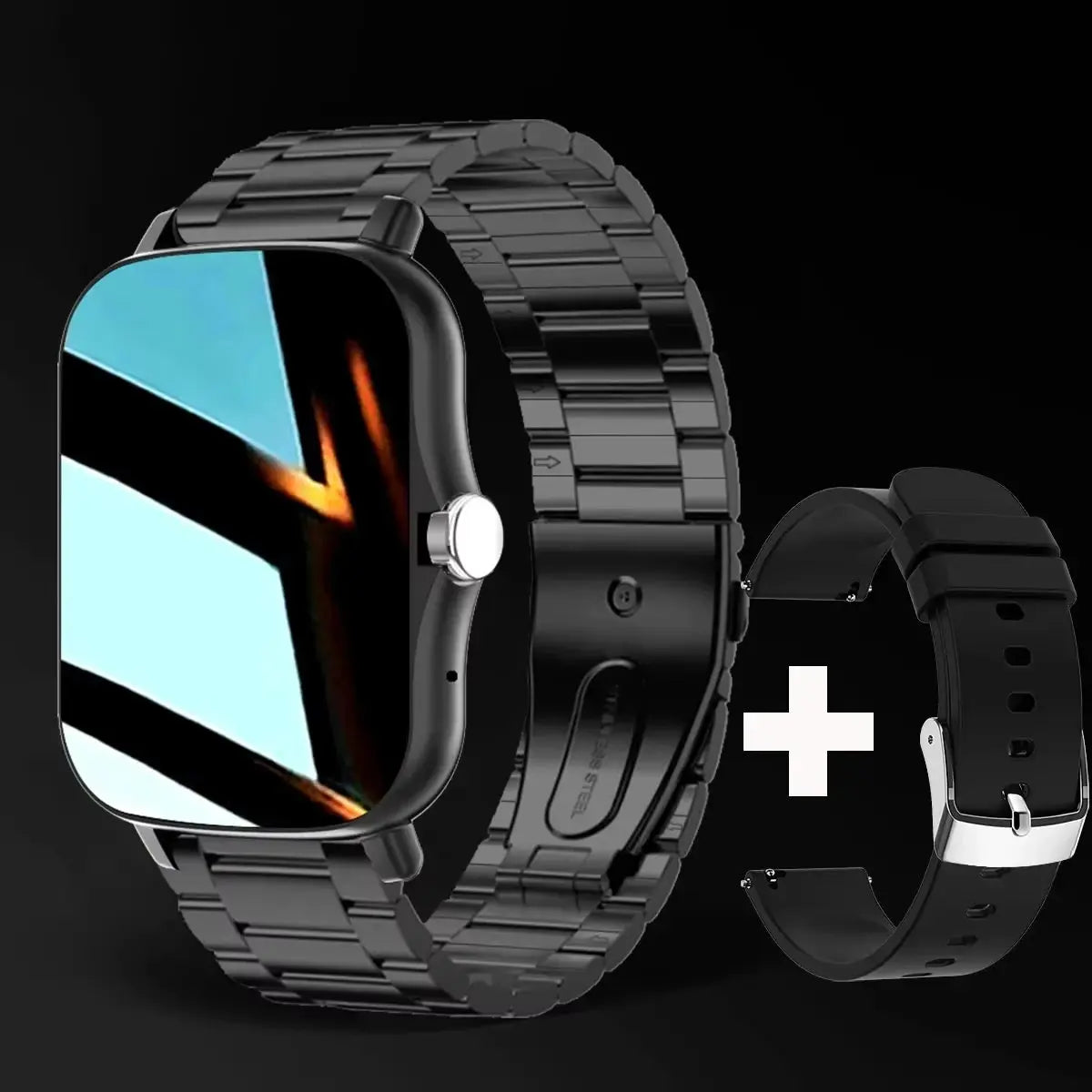 LAXASFIT 2025 New Smart Watch for Men Women Gift Full Touch Screen Sports Fitness Watch Bluetooth Call Digital Smartwatch Klick & Snap