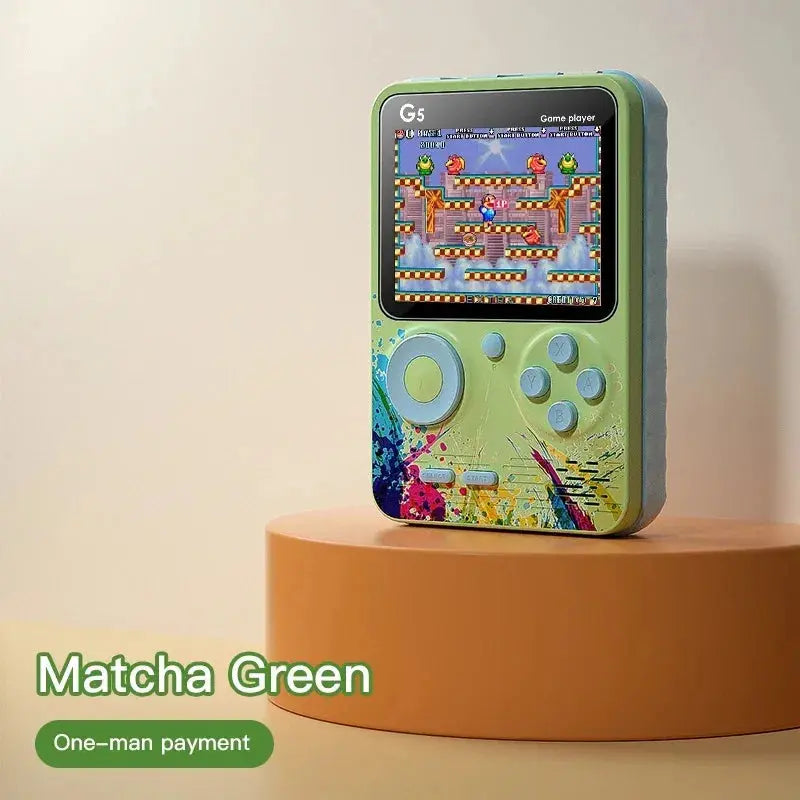 G5 500 In 1 MINI Video Game Handheld Game Players Portable Retro Video Console Boy 8 Bit Color LCD Screen Games Klick & Snap