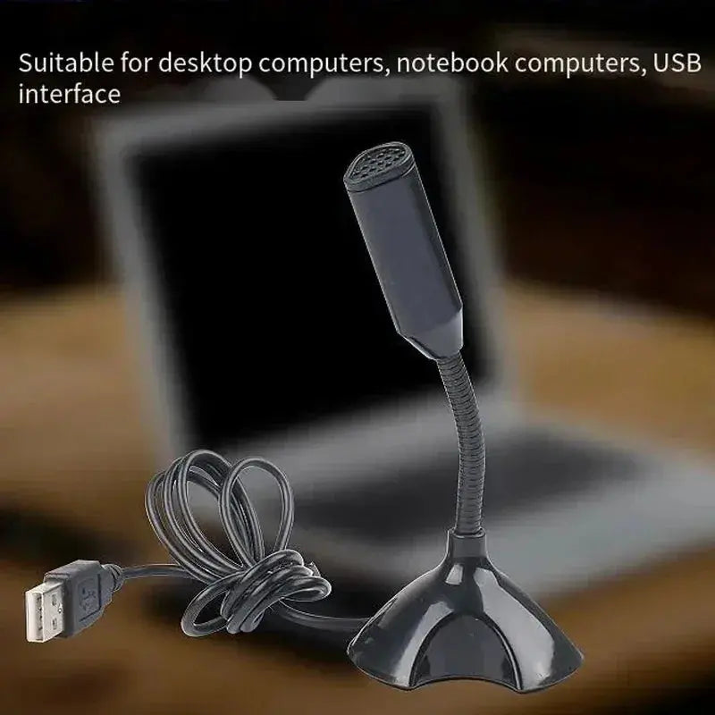 USB Microphone For Laptop And Computers Adjustable Studio Singing Gaming Streaming Mikrofon Stand Mic With Holder Desktop Klick & Snap