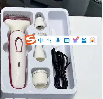 HOMEFISH 4 In 1 Electric Lady Shaver Body Hair Removal Epilator Painless Cordless Trimmer Razor, Gifts For Women Klick & Snap