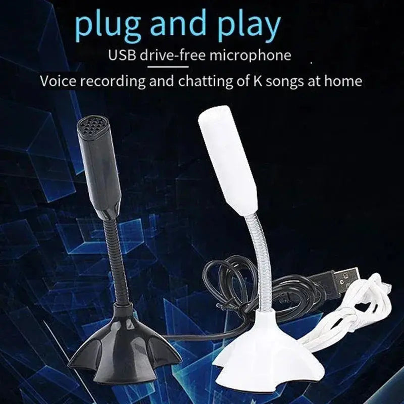 USB Microphone For Laptop And Computers Adjustable Studio Singing Gaming Streaming Mikrofon Stand Mic With Holder Desktop Klick & Snap