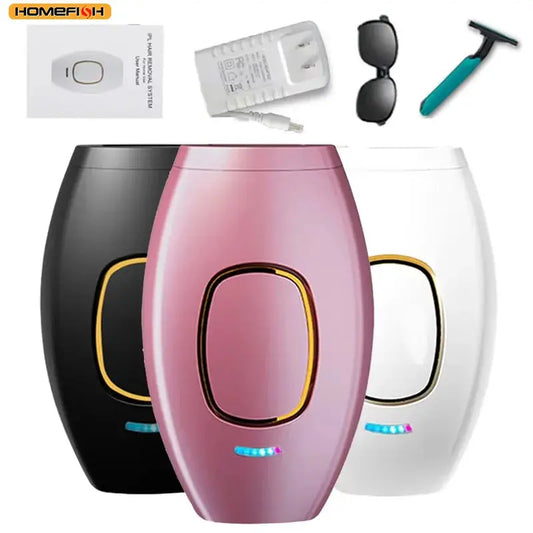 HOMEFISH Body Bikini IPL 500,000 Flash Depilator Pulses Permanent Laser Epilator Painless For Women Hair Removal Home Use Klick & Snap