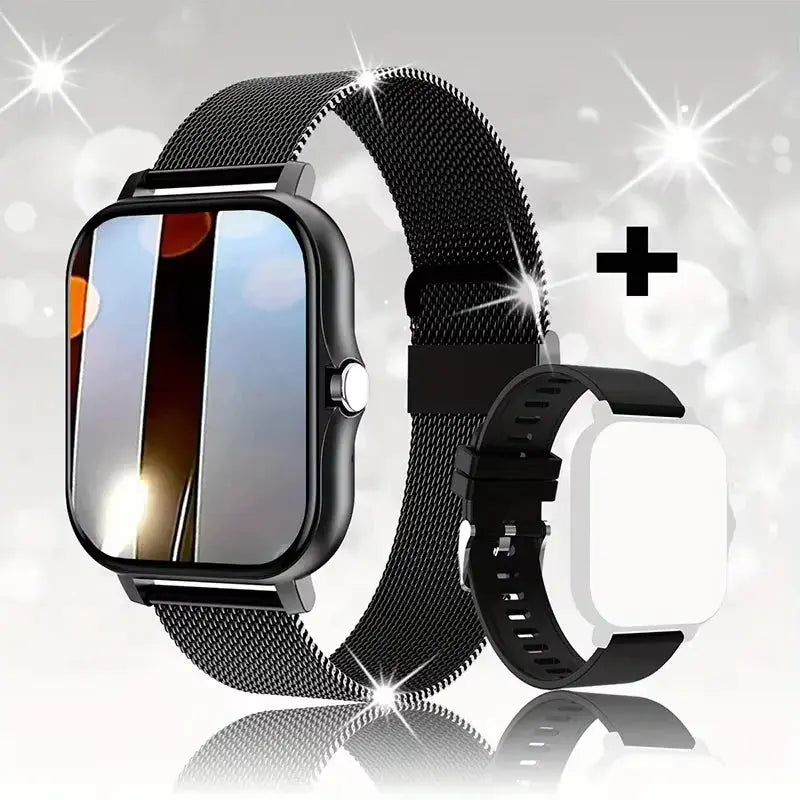 LAXASFIT 2025 New Smart Watch for Men Women Gift Full Touch Screen Sports Fitness Watch Bluetooth Call Digital Smartwatch Klick & Snap