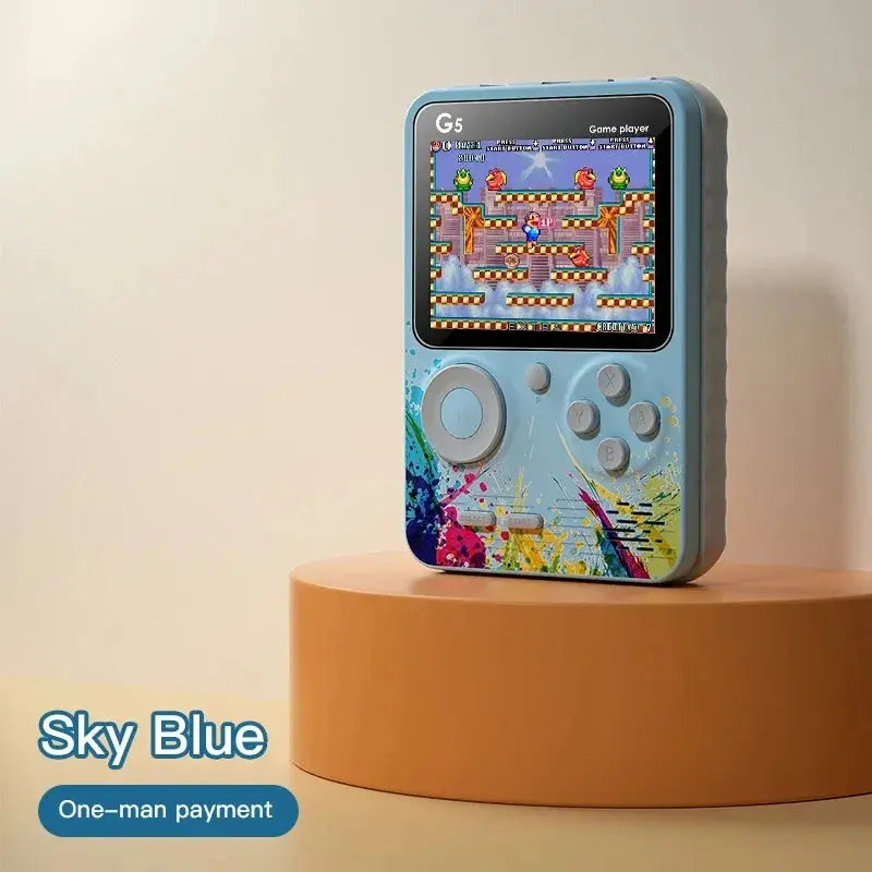 G5 500 In 1 MINI Video Game Handheld Game Players Portable Retro Video Console Boy 8 Bit Color LCD Screen Games Klick & Snap