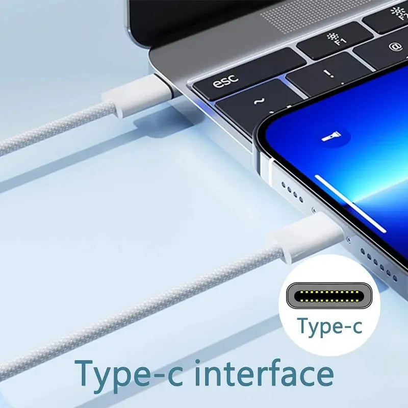 1pcs-5pcs 60W PD USB-C to USB C Fast Charger Cable For Apple iPhone 17 Pro Max 16 15 Plus 14 13 12 11 X XS Type C Quick Charging Klick & Snap