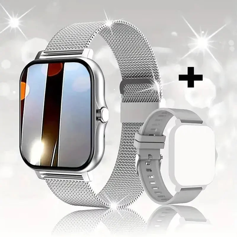 LAXASFIT 2025 New Smart Watch for Men Women Gift Full Touch Screen Sports Fitness Watch Bluetooth Call Digital Smartwatch Klick & Snap