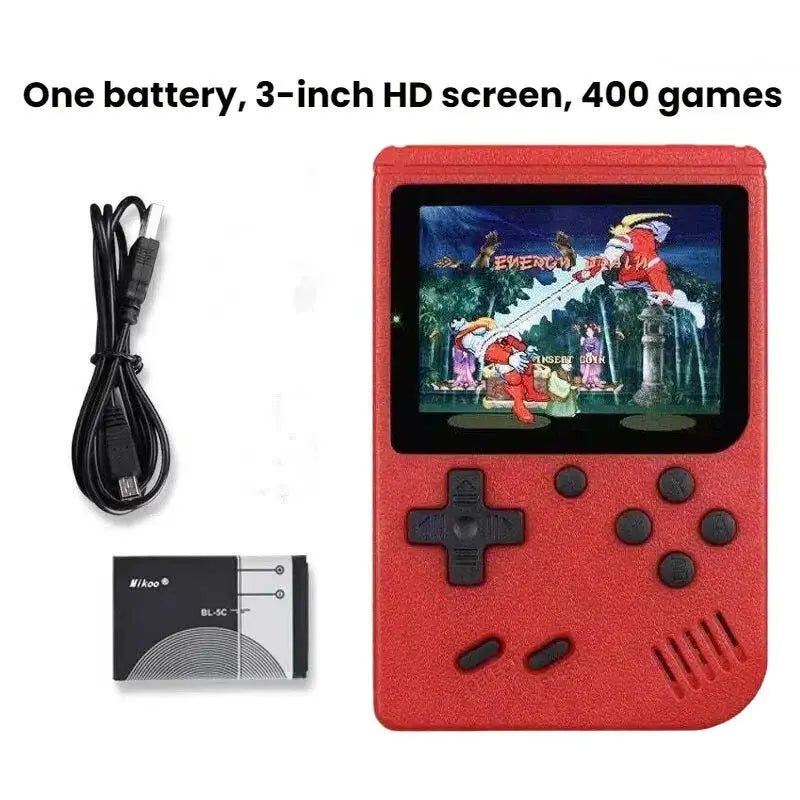 Retro Classic Handheld Game Console 400 Games Rechargeable Portable Mini Game Player Support TV Connection Kids Birthday Gift Klick & Snap