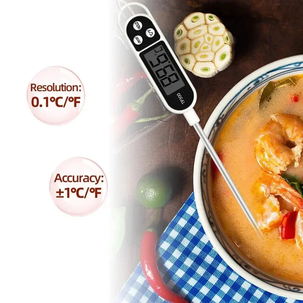 Food Thermometer TP300 Digital Kitchen Water Oil Thermometer for Meat Cooking Food Probe BBQ Electronic Oven Kitchen Tools Klick & Snap