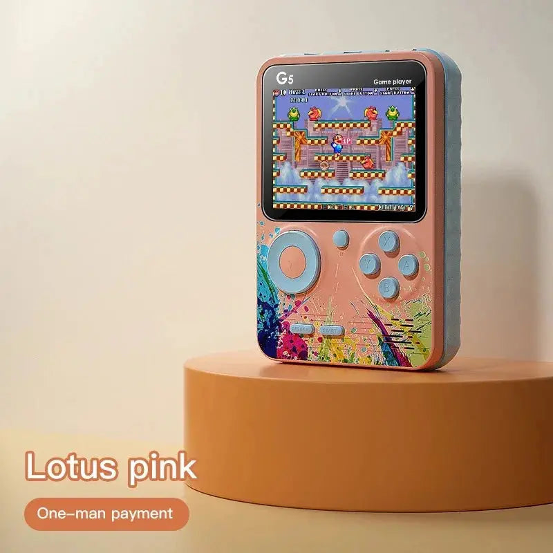 G5 500 In 1 MINI Video Game Handheld Game Players Portable Retro Video Console Boy 8 Bit Color LCD Screen Games Klick & Snap
