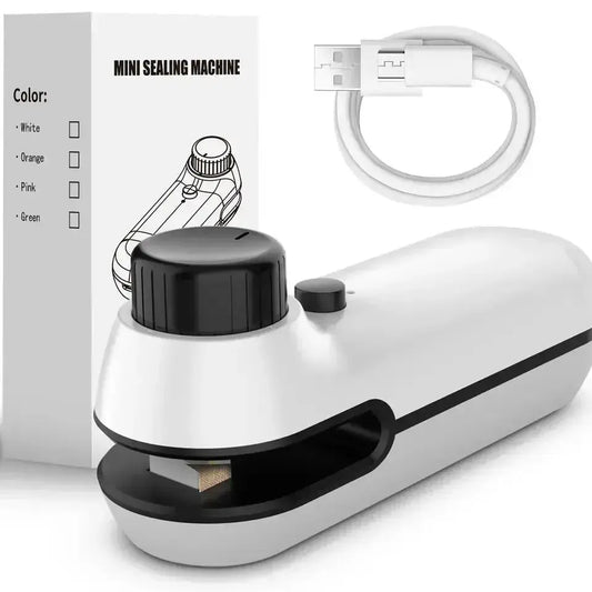 Rechargable 2 In 1 Bag Mini Heat Sealer, Storage Bag Plastic Package Snack Sealer Clip Bag Handheld Heat Sealer, Plastic Bag USB Klick & Snap