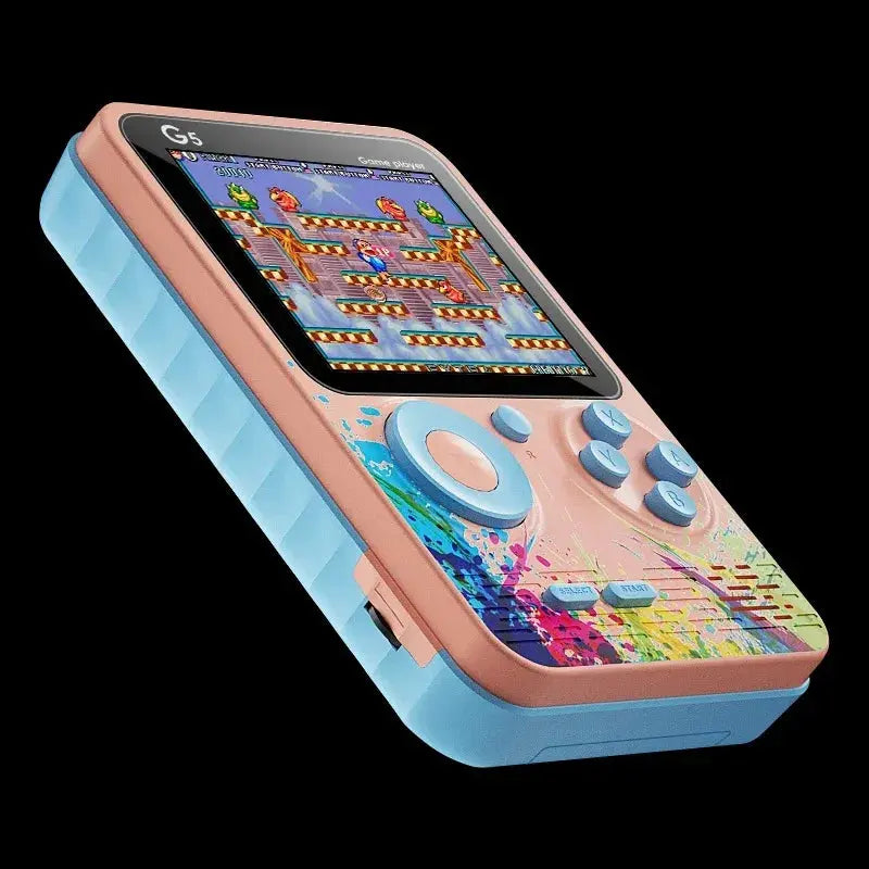G5 500 In 1 MINI Video Game Handheld Game Players Portable Retro Video Console Boy 8 Bit Color LCD Screen Games Klick & Snap
