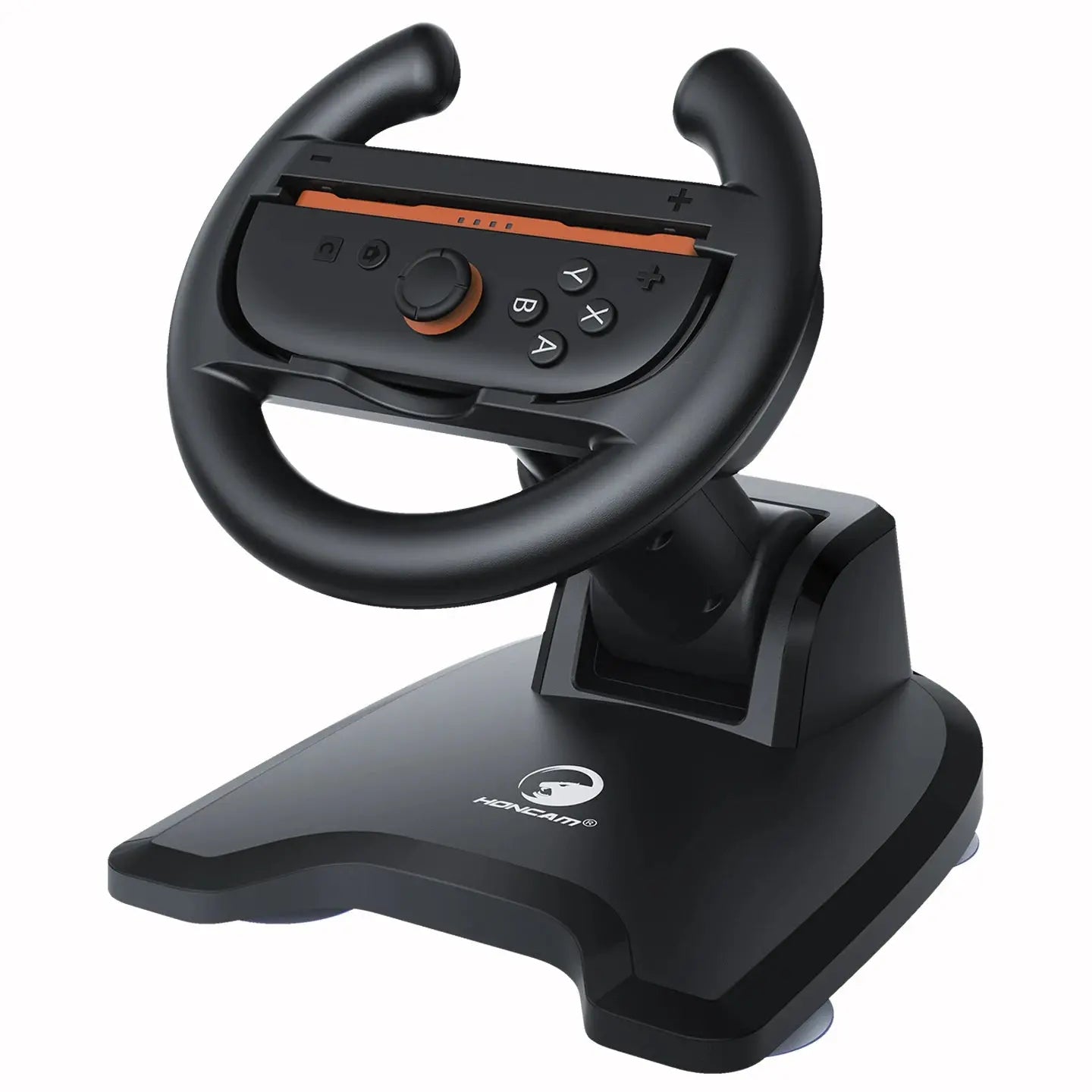 HONCAM Universal Racing Wheel Stand for Switch & Switch2 Joycon Game Wheel Controller with Secure Suction Cup Base for NS2 Acces Klick & Snap