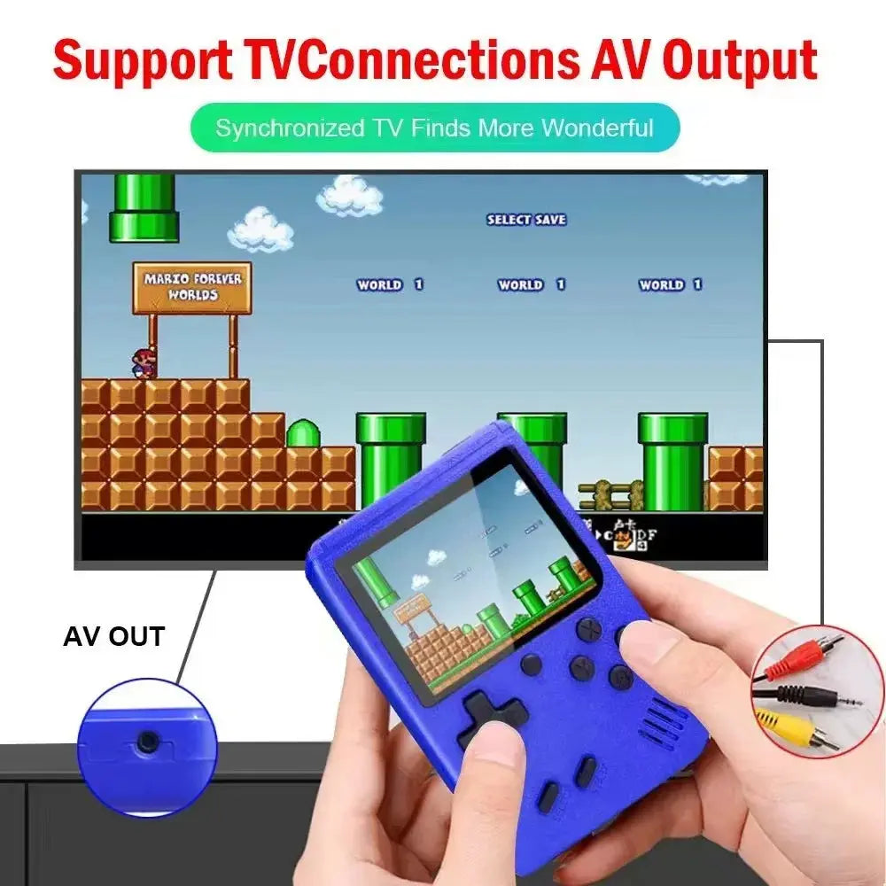 Retro Classic Handheld Game Console 400 Games Rechargeable Portable Mini Game Player Support TV Connection Kids Birthday Gift Klick & Snap
