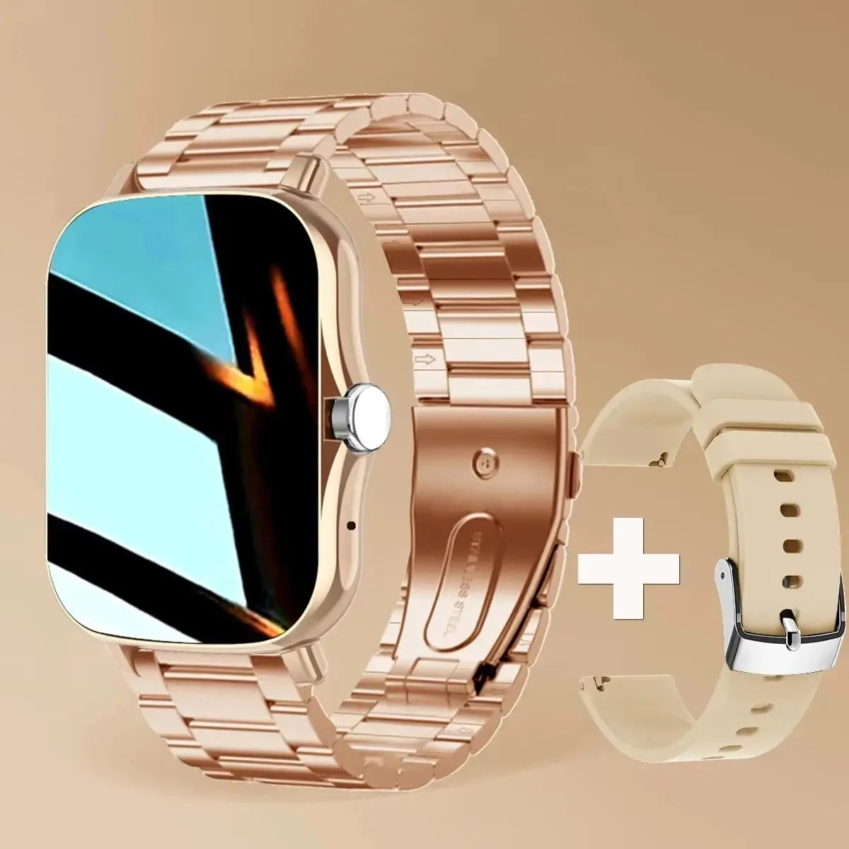 LAXASFIT 2025 New Smart Watch for Men Women Gift Full Touch Screen Sports Fitness Watch Bluetooth Call Digital Smartwatch Klick & Snap