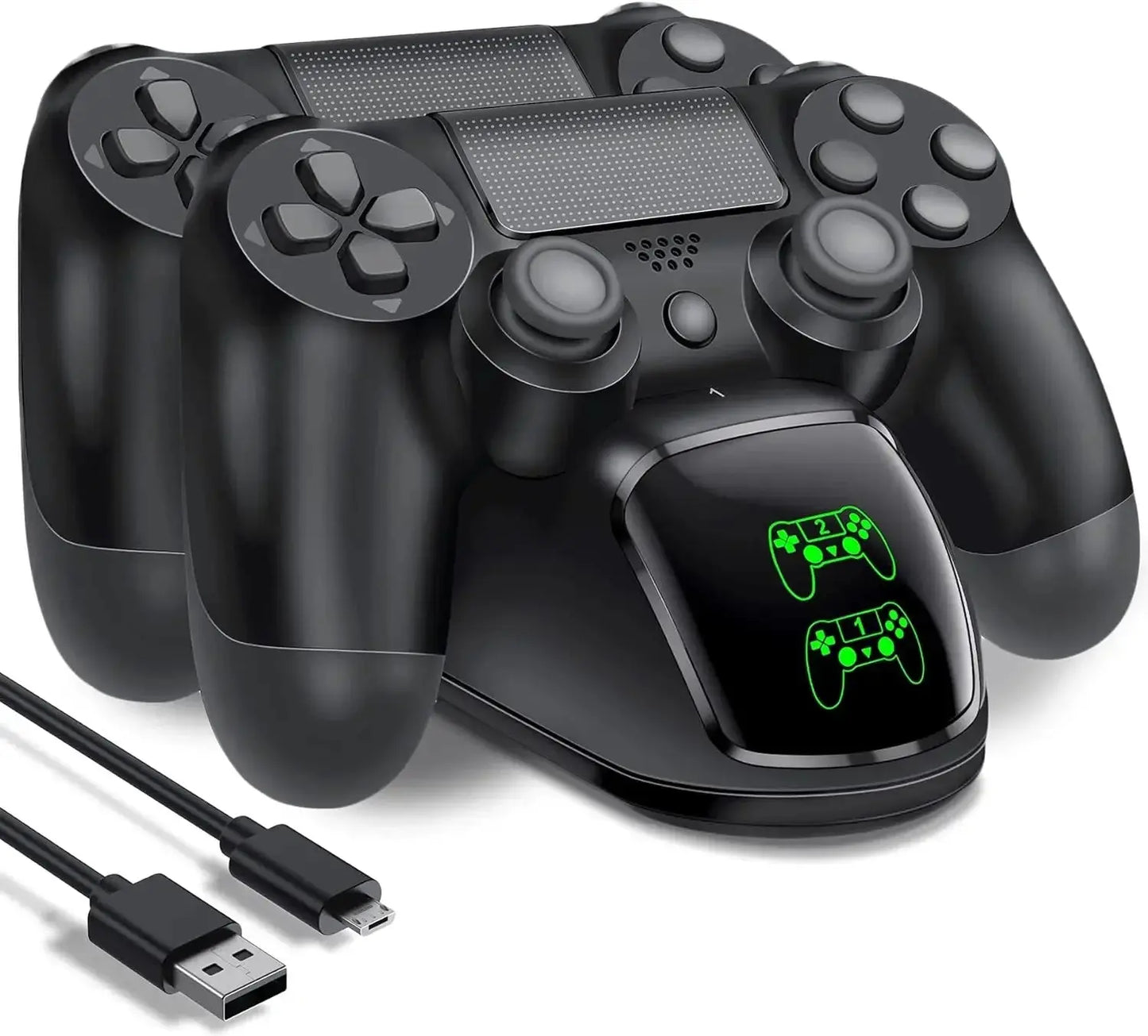 Dual Charging Ports Dock TP4-889 for PS4 with Charging Indicator Light&Overcharge Protection,Wireless Controller Charging Base Klick & Snap