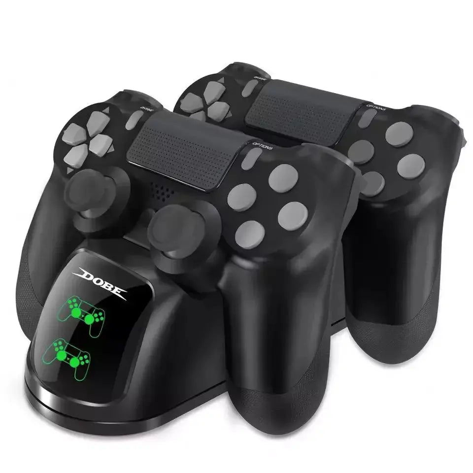 Dual Charging Ports Dock TP4-889 for PS4 with Charging Indicator Light&Overcharge Protection,Wireless Controller Charging Base Klick & Snap