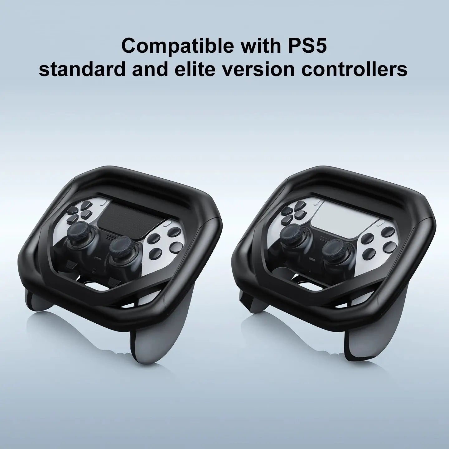 HONCAM Steering Wheel Stand for PS5 and PS5 DualSense Edge Controller with Adjustable Height Bracket for Playstation 5 Klick & Snap