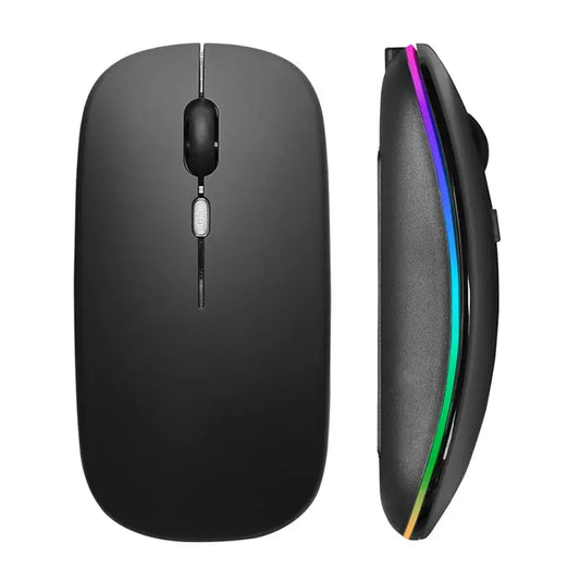 Wireless Mouse 2.4GHz Bluetooth Rechargeable Mouse Quiet Ergonomic Gaming Mouse With USB Backlight 1600DPI Mouse For PC Laptops Klick & Snap