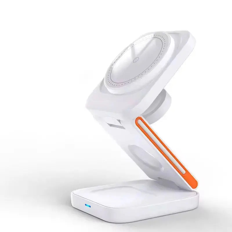 3 in 1 Foldable Charging Station Fast Magnetic Wireless Charger Stand for iPhone 17 16 15 14 13 12 Apple Watch 8 7 6 Airpods Pro Klick & Snap