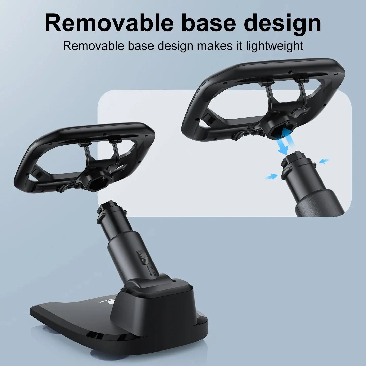 HONCAM Steering Wheel Stand for PS5 and PS5 DualSense Edge Controller with Adjustable Height Bracket for Playstation 5 Klick & Snap