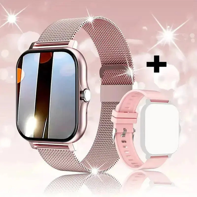 LAXASFIT 2025 New Smart Watch for Men Women Gift Full Touch Screen Sports Fitness Watch Bluetooth Call Digital Smartwatch Klick & Snap