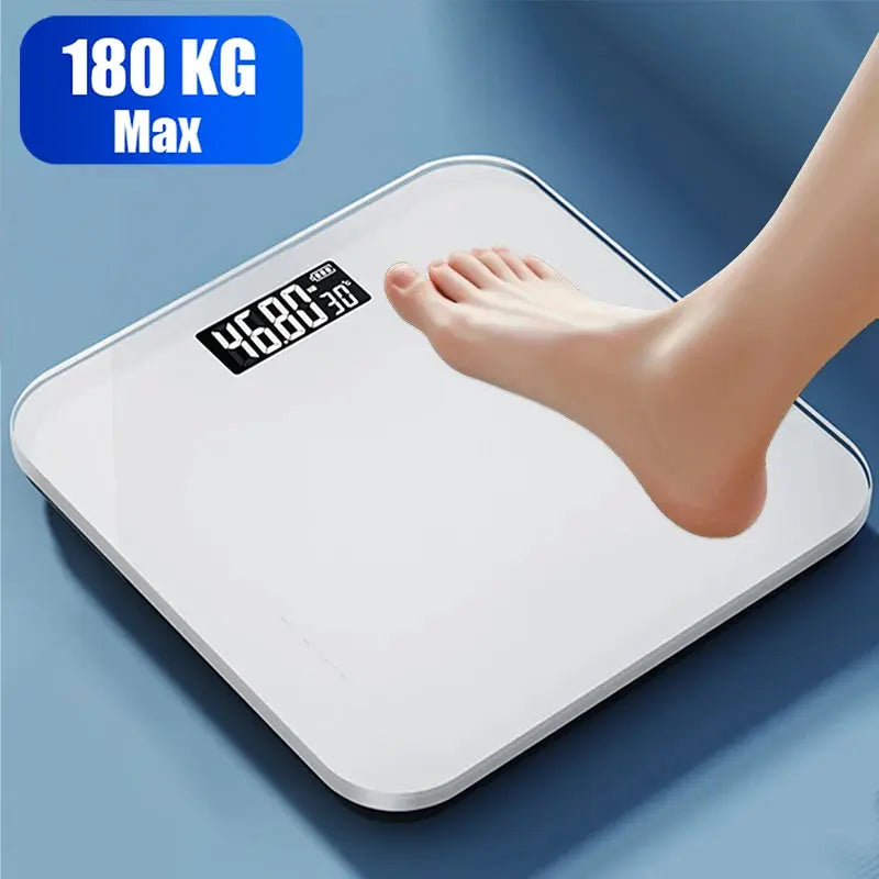 Digital weight scale, high-precision bathroom scale, digital display function, weight scale, bathroom scale, body scale Klick & Snap