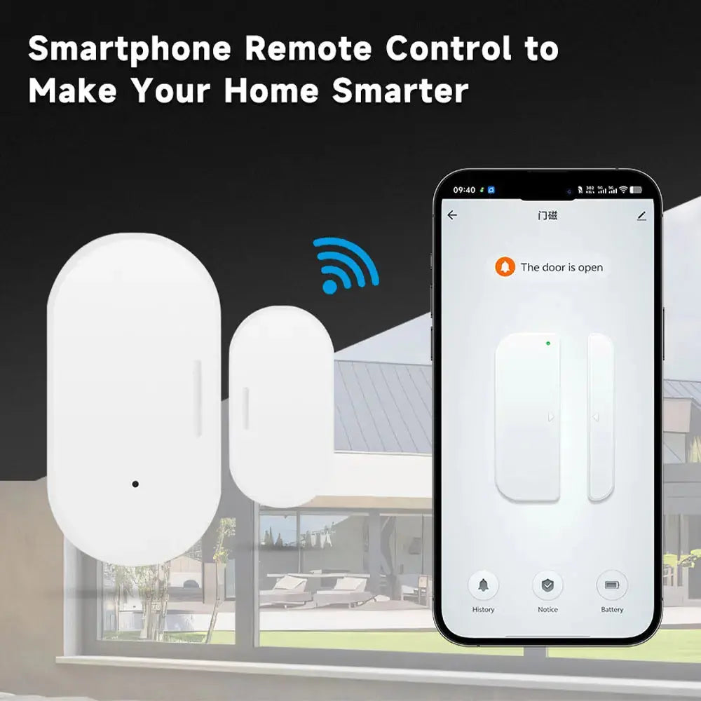Wireless Zigbee2MQTT 3.0 Door Window Sensor Smart Home Alarm Contact Sensor for Home Security Klick & Snap