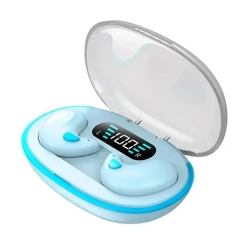 Sleeping Earbuds Wireless Mini Headphones For Work TWS Bluetooth Earphone Stereo Hidden Headsets with Mic HD Call Waterproof X55 Klick & Snap