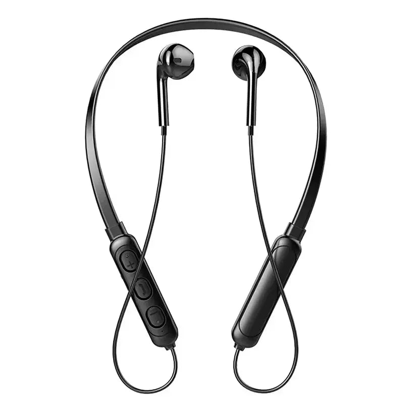 Wireless 9D Bluetooth Headset Neck Hanging Stereo Noise Reduction Universal 5.0 In Ear Sports Headset Microphone For Smart Phone Klick & Snap
