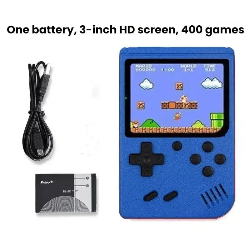 Retro Classic Handheld Game Console 400 Games Rechargeable Portable Mini Game Player Support TV Connection Kids Birthday Gift Klick & Snap