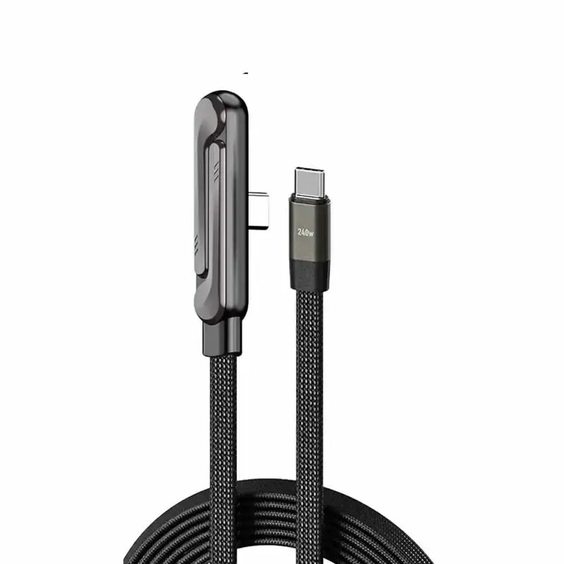 Sideways Phone Charger,Invisible Stand Charging Cable,Built In Phone Stand Charging Cord with Folding Phone Stand 2-in-1 Holder Klick & Snap