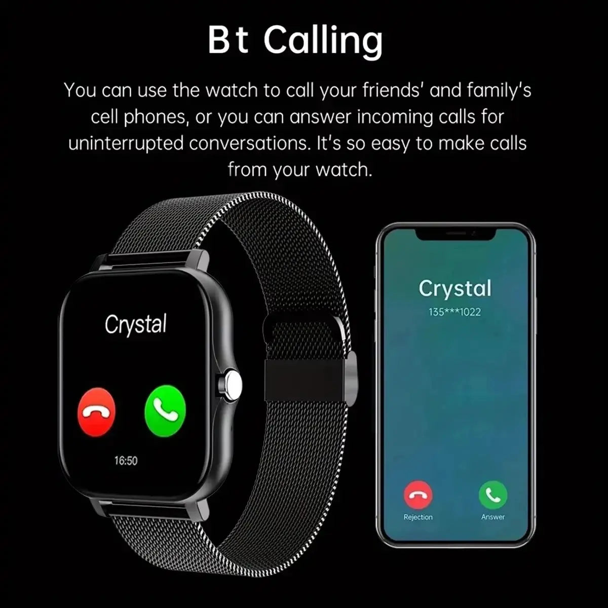 LAXASFIT 2025 New Smart Watch for Men Women Gift Full Touch Screen Sports Fitness Watch Bluetooth Call Digital Smartwatch Klick & Snap