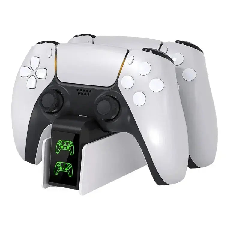 For PS5 Controller Charger DualSense Charging Station Dual Charging Dock Charger Stand for PlayStation5 Wireless Game Controller Klick & Snap