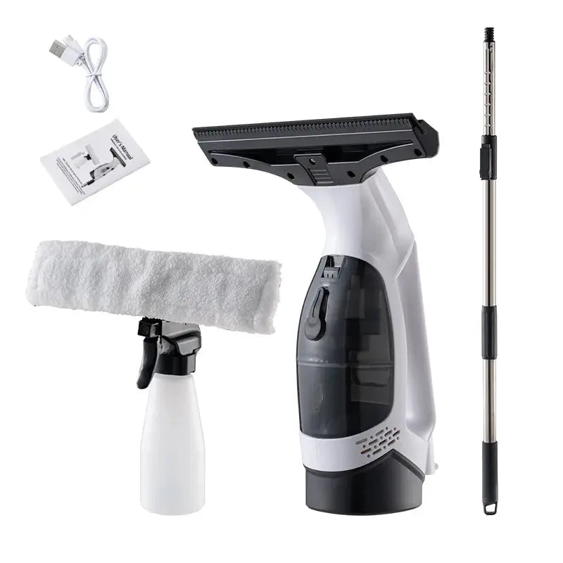 Multifunctional Electric Cordless Window Cleaner Machine White Cordless Rechargeable Automatic Portable Glass Cleaner Tools Klick & Snap