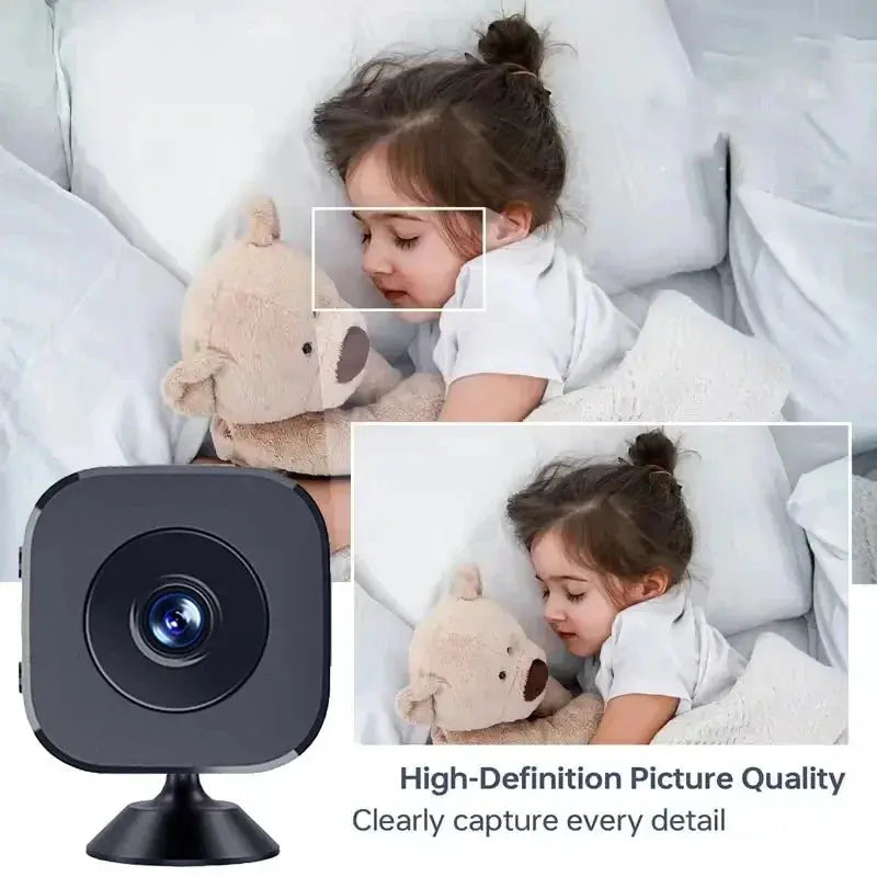 New Mini 6K WiFi Security Camera Full HD Surveillance Cam Two-way Audio Motion Detection Infrared Night Vision Home Monitor Klick & Snap