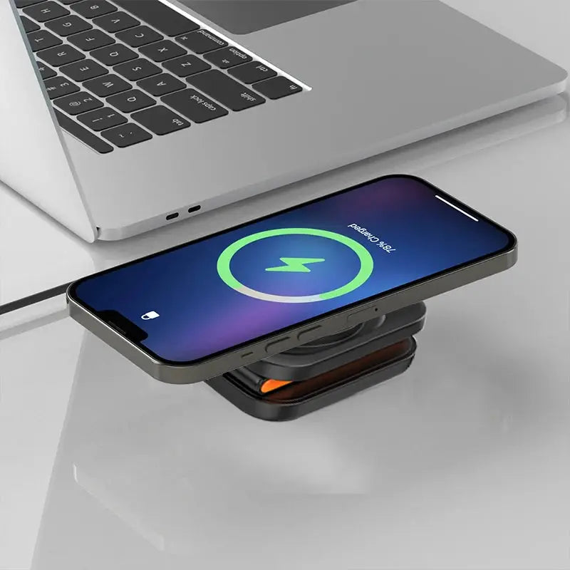 3 in 1 Foldable Charging Station Fast Magnetic Wireless Charger Stand for iPhone 17 16 15 14 13 12 Apple Watch 8 7 6 Airpods Pro Klick & Snap