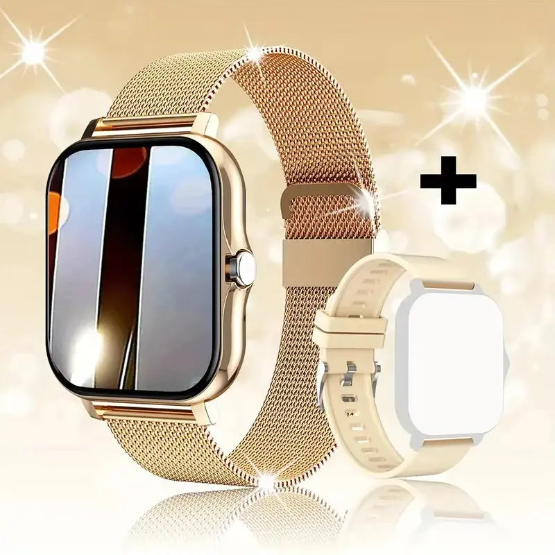 LAXASFIT 2025 New Smart Watch for Men Women Gift Full Touch Screen Sports Fitness Watch Bluetooth Call Digital Smartwatch Klick & Snap
